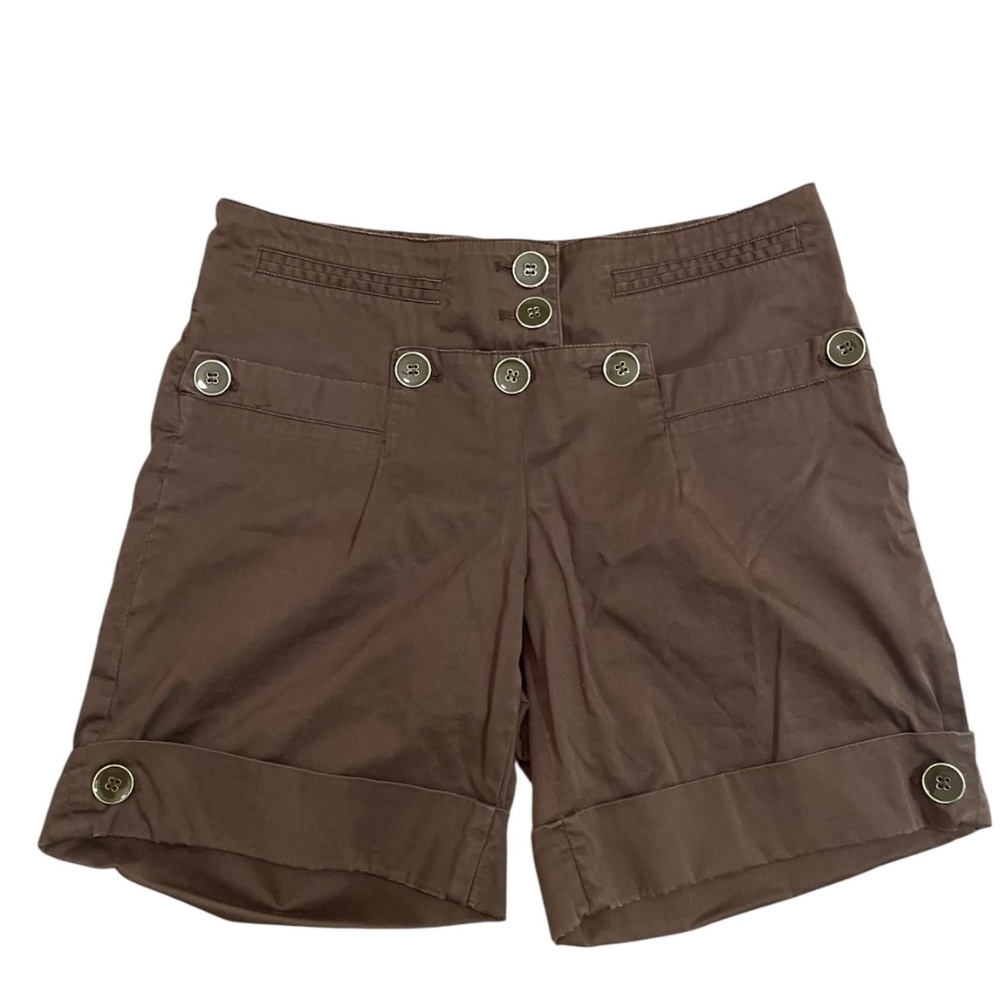 Charlotte Terantola Brown Short Buttons Front Zip Women's Size 4